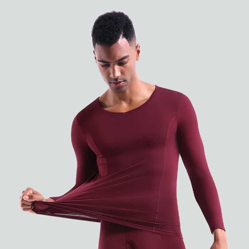 Mens thin cotton V-neck slim-fit basic underwear single youth autumn coat warm top base shirt G2512151