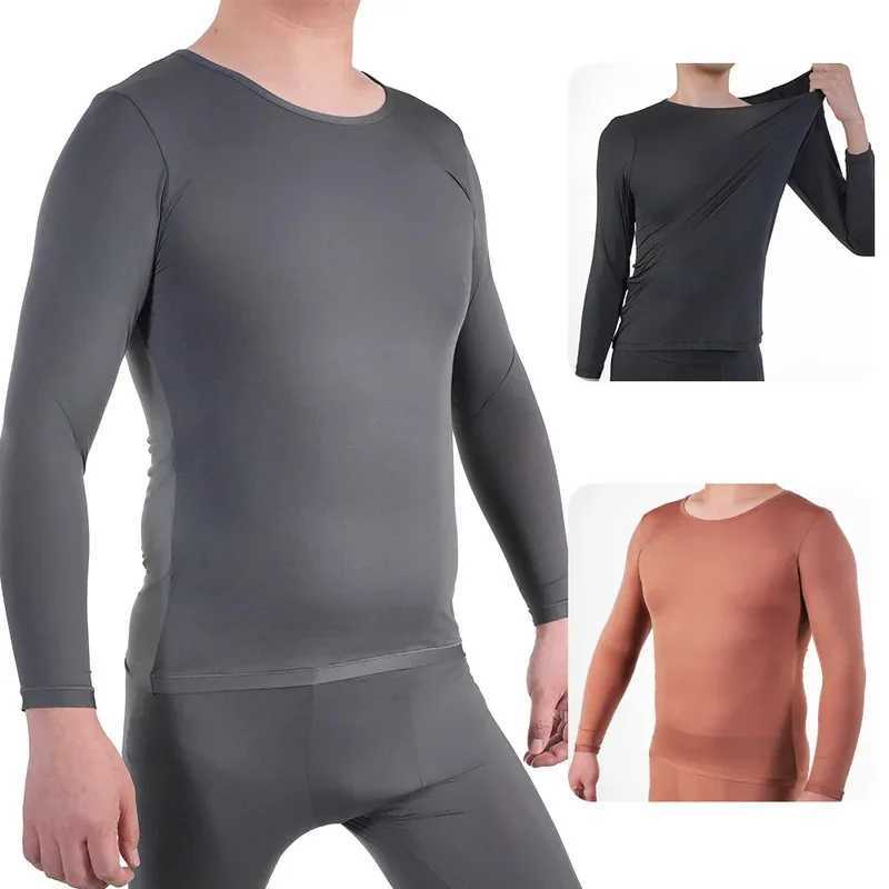 1pc Mens Ultrathin Thermal Underwear Plus Size Constant Temperature Seamless Long Sleeve High elasticity Bottom Tops 40-100kg G2512151