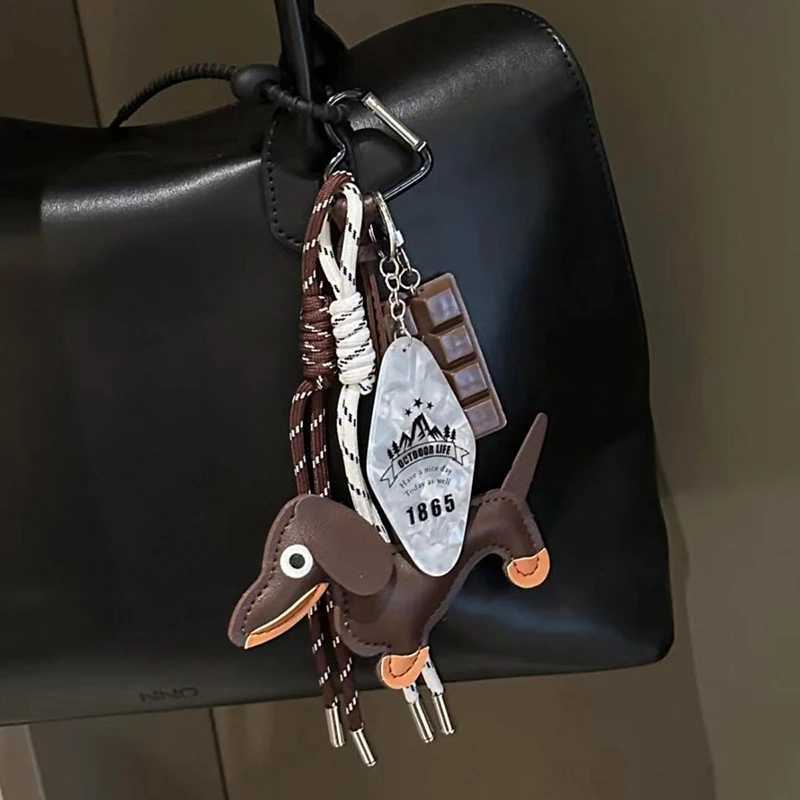 Braided Rope Bag Pendant High-grade Keychain Pendant Style Dachshund Pendant Suitable For Bag Accessories M251215