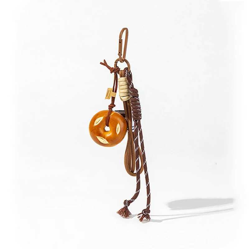 Braided Rope Bag Pendant High-grade Keychain Pendant Cute Alkaline Water Bread Ins Bag Pendant Chocolate Pendant M251215