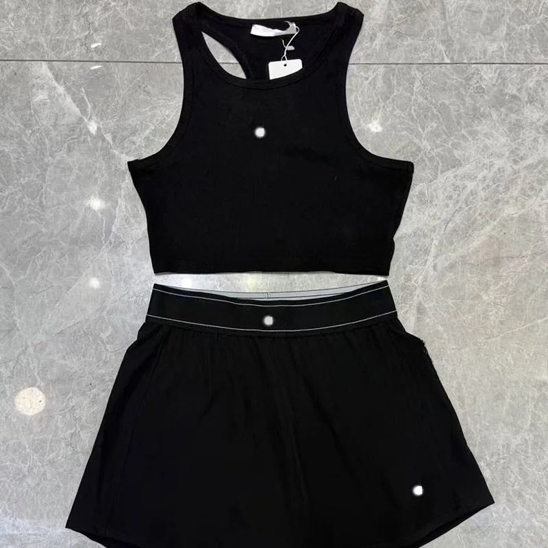 Designer Women's Yoga Fitness Set 2piece High-Waisted Elastic Waist Slimming Quick-Dry Anti-glare Comfortable Breathable Loose Casual Tennis Straight-Leg Bottoms