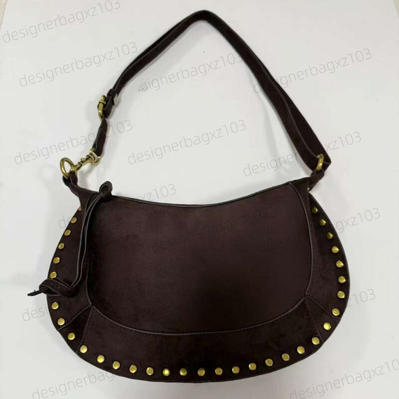 Isabel Marat Designer Bag Isabel Marantbag Luxury Bag French Retro Hot Item Rivet Classic Half-moon Bag Leather Single Shoulder Crossbody Personality Bag