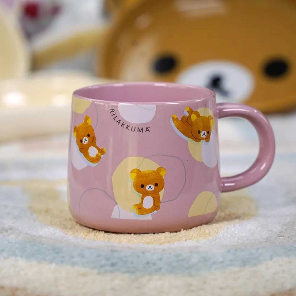 Cute and Fresh Relaxing Bear Ceramic g Cartoon Water Cup High-temperature Decal Coffee Cup H251215