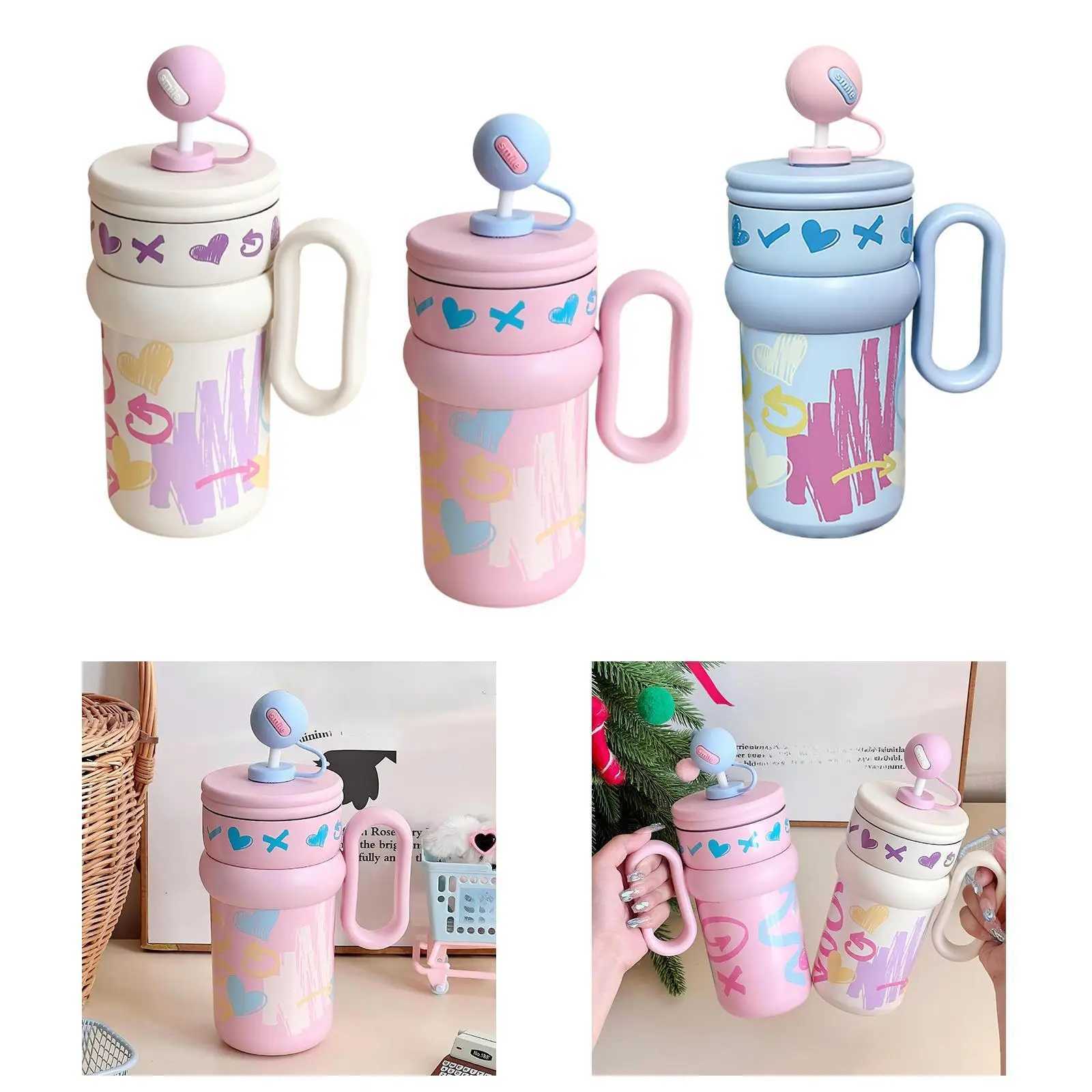 Stainless Steel Insulated Tumbler Water Bottle Reusable Insulated Cup with Straw H251215