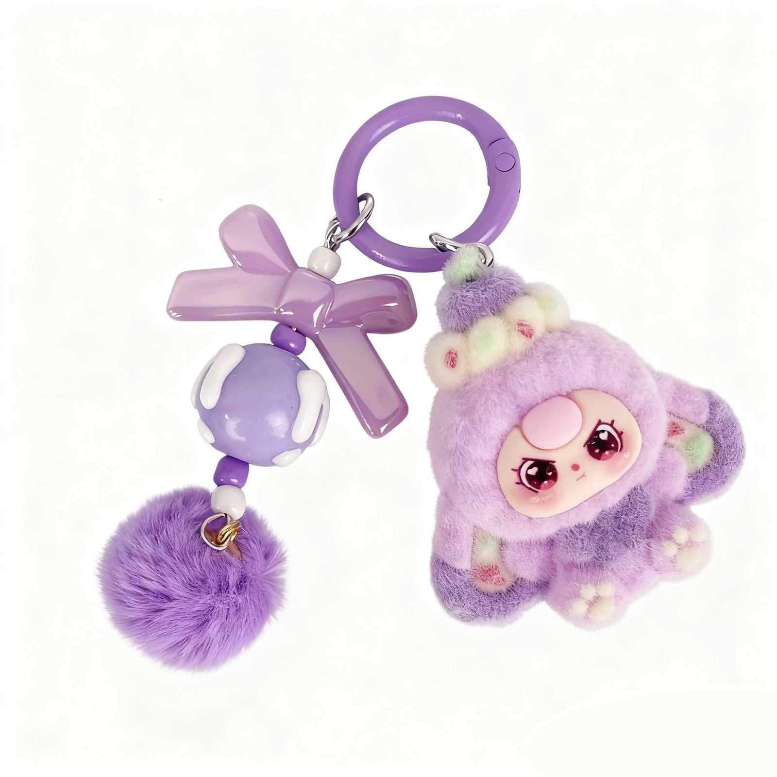 2025 New Fluffy Dessert Charms - Cute Cartoon Kawaii Beads Keychain Bag Pendant Trendy Toy Jewelry Accessories M251215