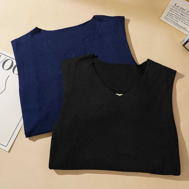 Mens Plus Size Double-sided Velvet Vest Seamless Warm Tops Back Protection Cold-proof Soft Slim Thicken Underwear XL-3XL G251215