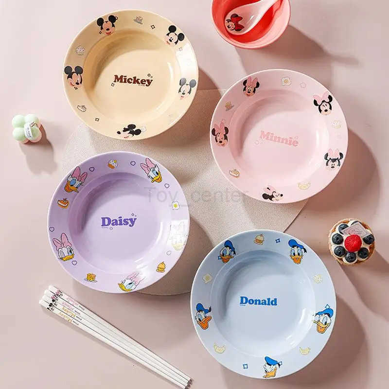 Disney Kawaii Cutlery Set Mickey Anime Cute Dinner Plate Rice Bowl Dishes and Dishes Gift Box Cartoon Disc Dessert Plate Gift Wholesale H251215