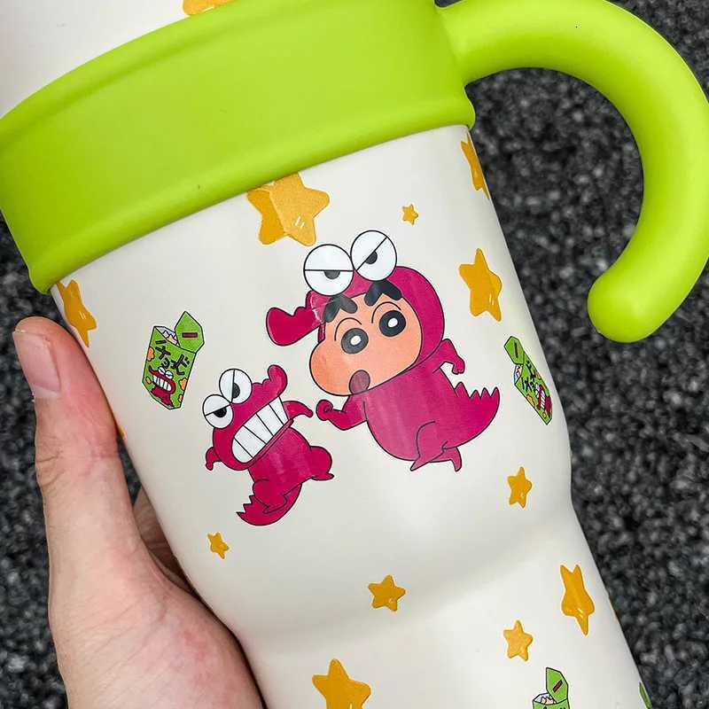 700ml/1200ml Crayon Shin-Chan Large Capacity Water Cup Thermos Cup Girls Straw Cup High-Looking 316l Stainless Steel H251215