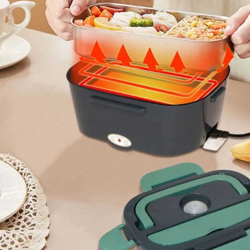 Stainless Steel 304 Electric Lunch Box Dual Voltage 12V 24V Heating System He Car Use Portable Food Container H251213