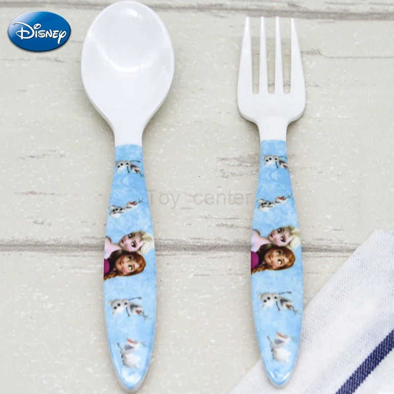 Disney Stitch Mickey Minnie Spoon Fork Childrens Tableware Cartoon Frozen Soup Spoon Cake Fruit Fork Cutlery Set Kid Rice Spoon H251215