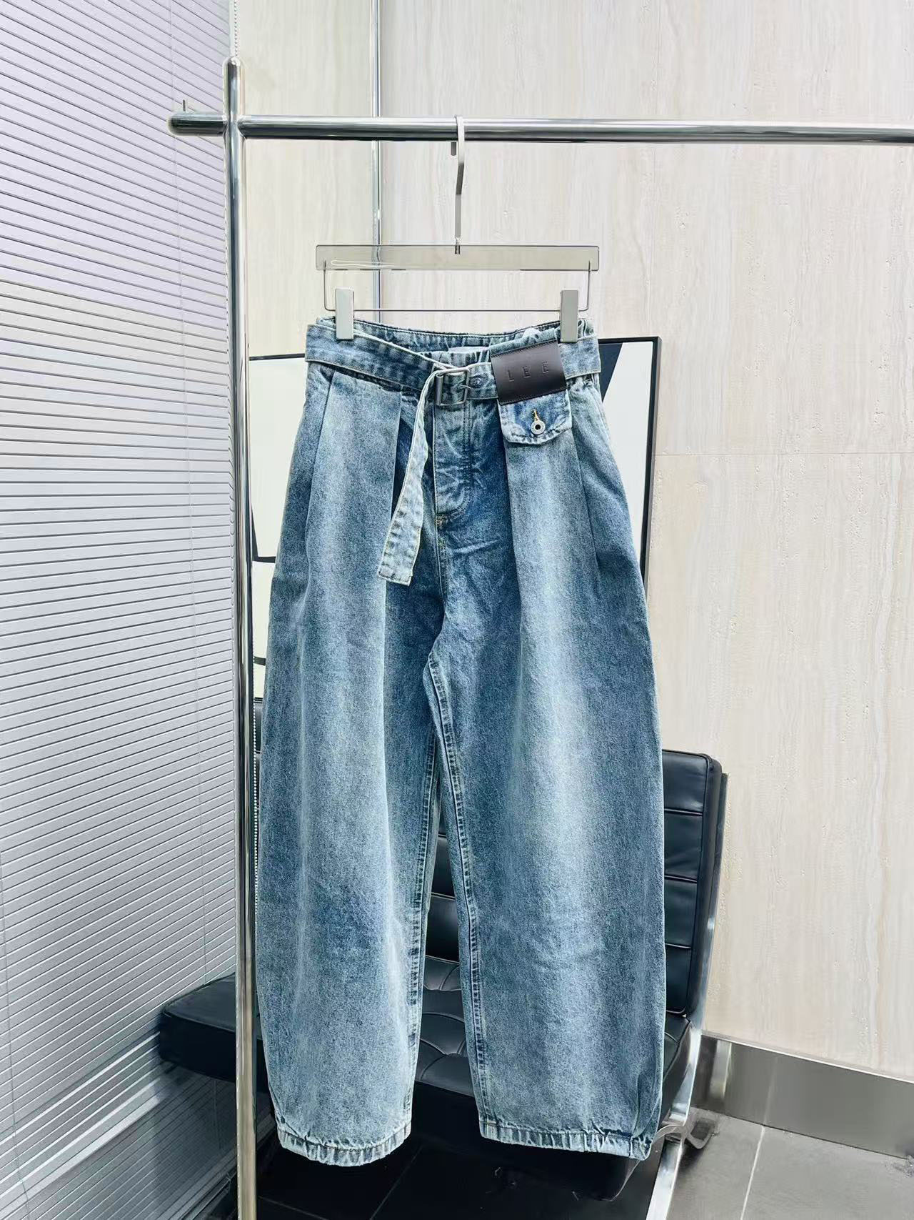 Blue Women Streetwear Vintage Fashion High Waisted Wide Leg Jean Female Trouser Letter Hip Hop Baggy Denim Pants Women's Jeans S--XL Z260313