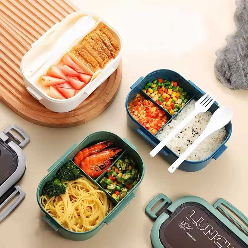 Kitchen Supplies Single-layer Double-layer Portable Fruit Food Box Lunch Box with Fork Spoon and Spoon Preservation Box H251213
