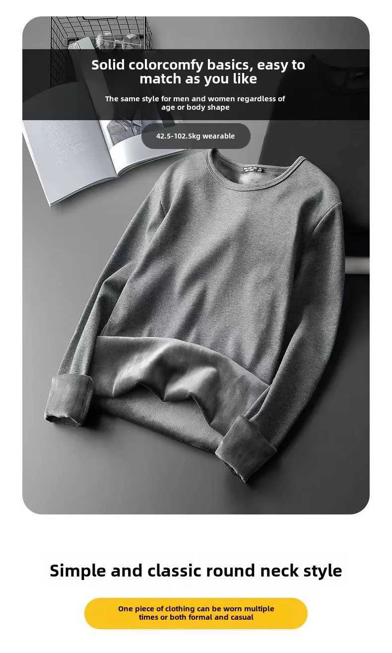 Autumn Winter Mens Hermal Underwear Tops Men Round Neck Long Sleeve T-shirt Base Layer Top Long Sleeved Casual T-shirt G251215