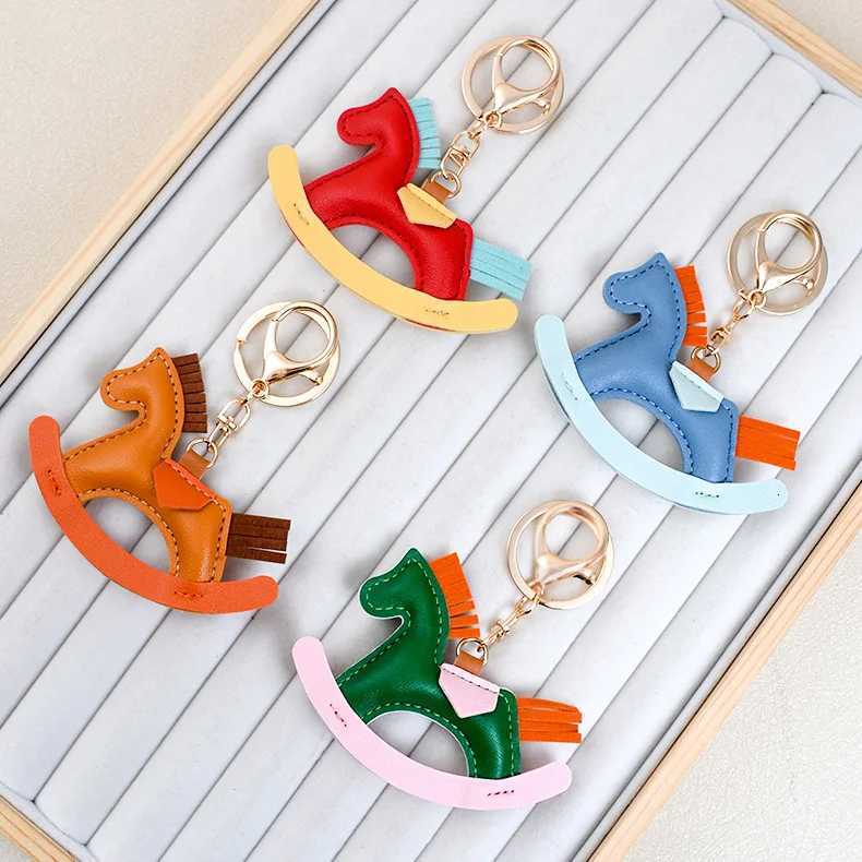Handmade Colorful Rocking Horse Bag Charm Premium Craftsmanship Elegant Vibrant Accessory M251215