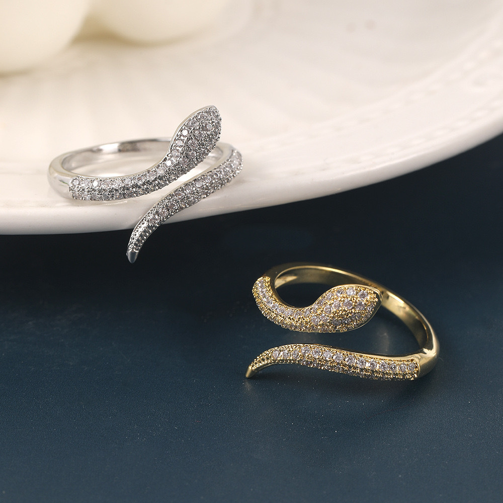 Designer Ring Zodiac Serpentine Ladies Unique Open Luxury Jewelry Finger Ring Hand Accessories Fashion Personality Hip Hop Rock