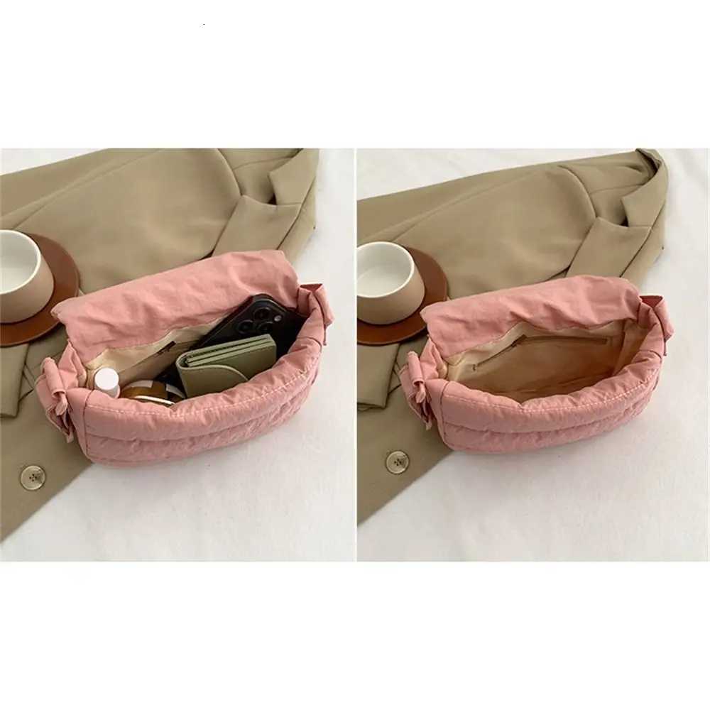 Underarm Bags Puffy Handbags Tote Bags Women Girls Quilted Shoulder Bags Lightweight Down Cotton Padded Plaid Messenger BagsT251215