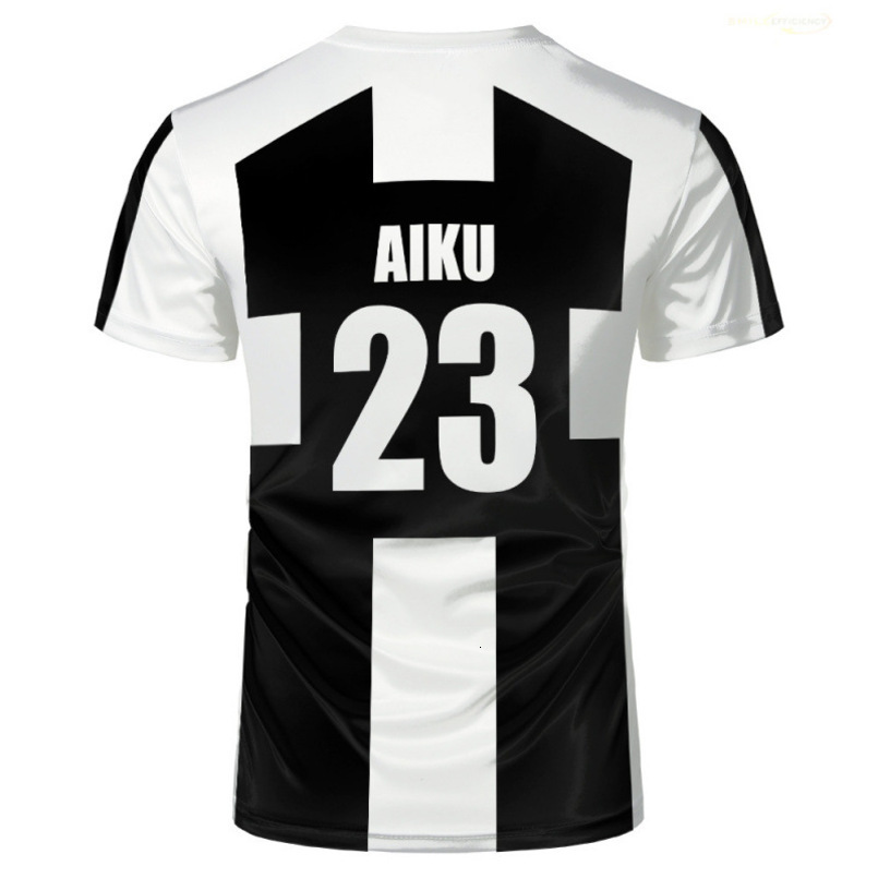 Summer Five Person Football Pattern Replika Anime Ubi Blue Lock 3D Full Print T-Shirt Short Sleeve Cos