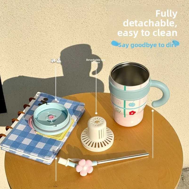 Large Capaci Stainl Steel Cup Insulated Tea Brewing Womens Version 2024 New Office Water Bottle Sli Design H251215