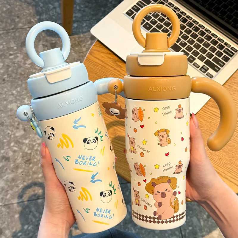 Big Mac thermos cup large capacity water cup for women new 2025 high-value ladies straw office ice cup H251215