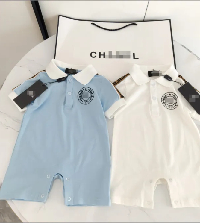 Baby Designer Romper Toddler Jumpsuit Kids Lapel Single Breasted Jumpsuits Designer Infant Onesie Newborn Casual Clothes 003