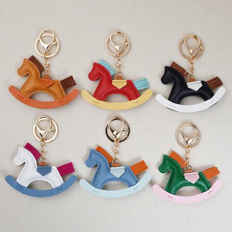 Womens Pendant Cute And Innocent Rocking Horse Keychain Pendant Creative Couple Bag Cartoon Cotton-filled Pendant Kawaii s M251215