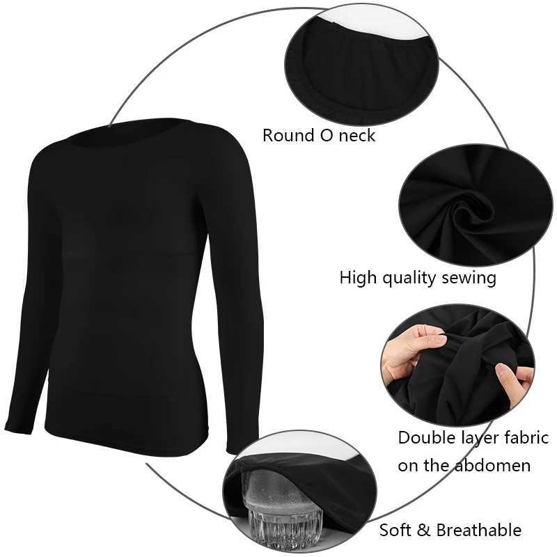 Long Johns Thermal Underwear Shirts for Men Compression Tank Top Workout Base Layer Cold Weather Tops G251215