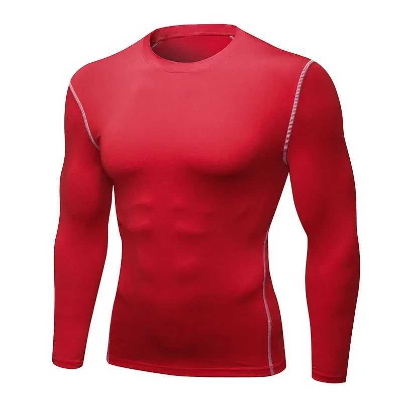1pcs Mens Long-sleeved Thermal Underwear Male Thin Tight Fitting Fast Dry Elastic Fitness Tops Man Autumn Winter Sprots Wear G251215