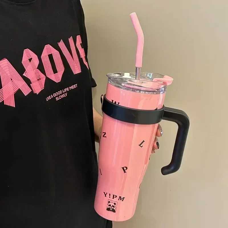 Embossed Flower Pot Big Mac Cold Insulation Cup Good-looking Large Capacity Riding Large Ice Cup H251215