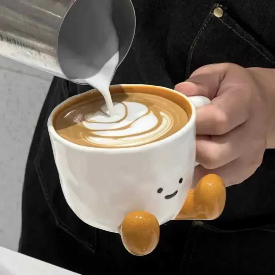 Foot Ceramic Cup Kawaii Coffee g Cartoon Cute Drink Water Cup Breakfast Milk Cup for Friend Christmas Gift He Decoration H251215