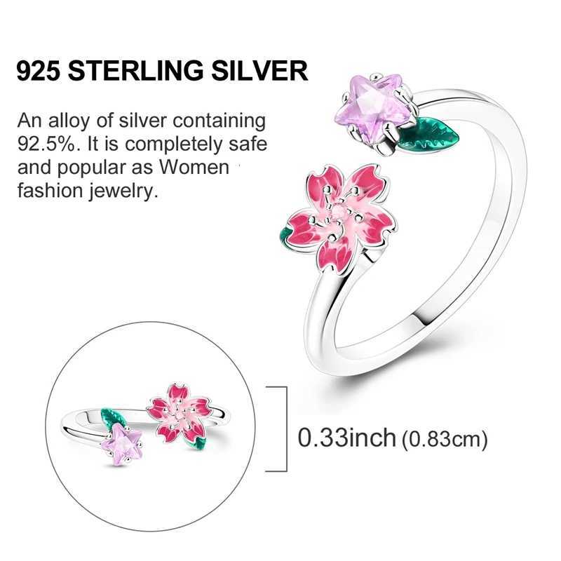 Adjustable Rings 925 Sterling Silver Mermaid Wing Dragon Sunflower Tulip Open Rings For Women Female Original Engagement Jewelry M251215