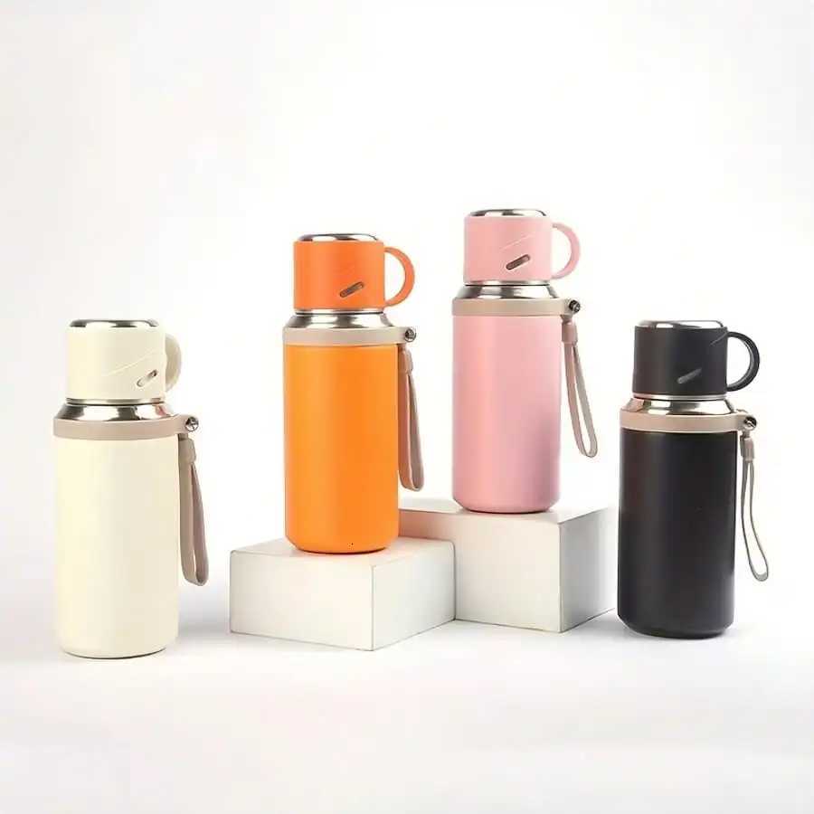 600ml/21oz 316 Stainless Steel Vacuum Bottle 2-In-1 Cap-Cup Holiday/Birthday Gift H251215