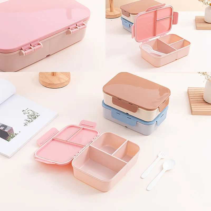 1pc 1200ml Flip-Top Lunch BoxPortable Leakproof Waterproof Design for Outdoor Use Travel College and Off Workers H251213