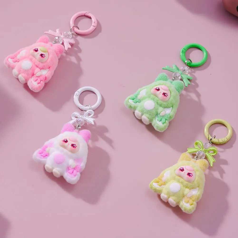 New Plush Butterfly Knot Decorative Pendant Keychain Plucked Big Ears Three Year Old Cartoon Bag Pendant And s Gifts M251215