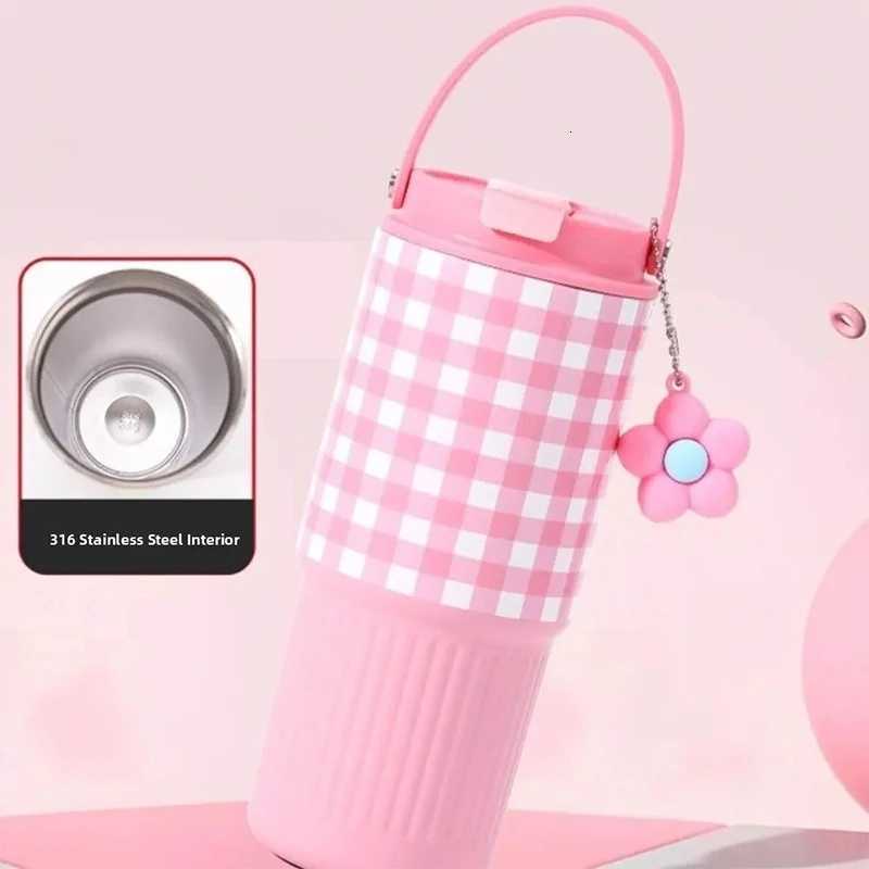 Cute Tumbler 750ML Water Bottle 316 Stainless Steel Vacuum Thermos Bottle Insulated Portable Thermos Cup Gift For Woman Girl H251215