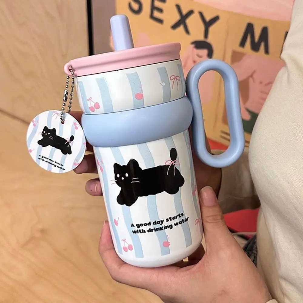 540ml Insulated Water Bottle Large Capacity 316 Stainless Steel Insulated Cup Cold Insulation Sealed Straw Water Cup Car H251215