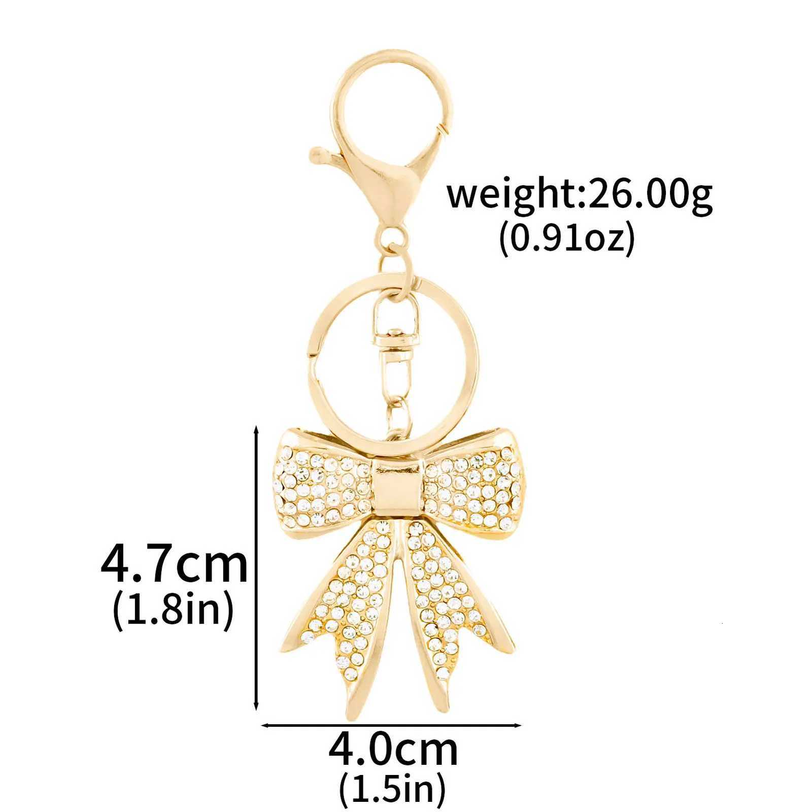 Faux Crystal Rhinestone Bag Charm Rhinestone Bow Keychain for Women Sparkling Bag Charm Car Pendant Valentine Gift Idea M251215
