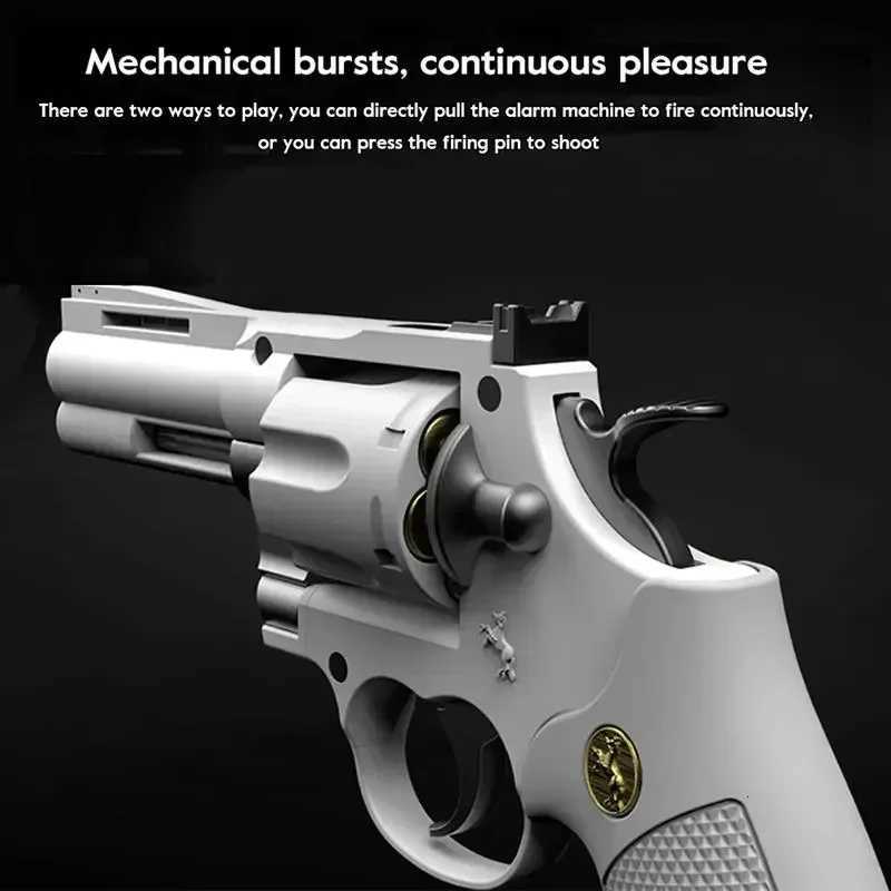 ZP5 Revolver Soft Bullet Gun 357 Simulated Ejection Toy Pistol Adult Boy Child Soft Bullet Toy Gun Weapon Model W251215