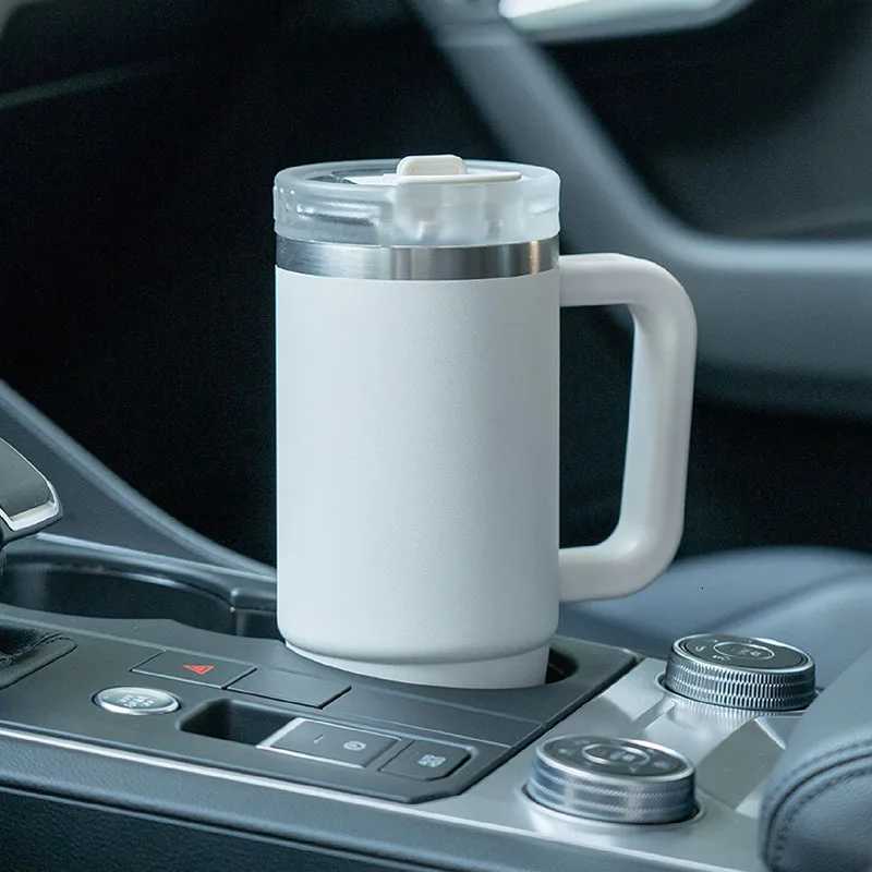 Tyeso 900/1200ml Stainless Steel Vacuum Insulated Travel Mug BPA Free Hot Cold Coffee Tumbler with Handle Straw Tumbler Bottle H251215