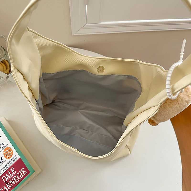 Portable Japanese Style Transparent Ita Bag for Women Large Capacity Canvas Tote Bag Casual PVC Lolita Handbag DailyT251215