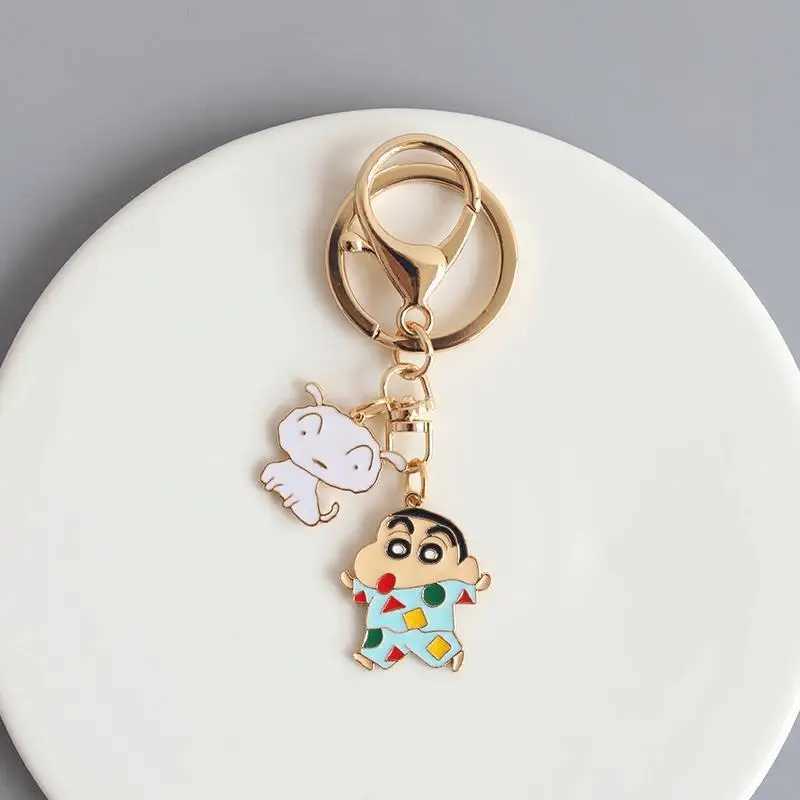 Crayon Shin chan Little White Keychain Cute Cartoon Anime Figures Keychain Bag Backpack Pendant Accessory Decoration Toy Gift M251215
