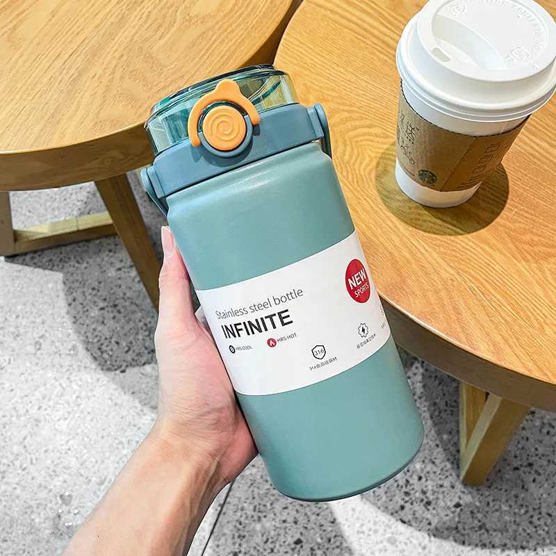 Relaxed and elegant large-capacity insulated cup sports and outdoor use simple and portable hand-held travel water cup as a gift H251215