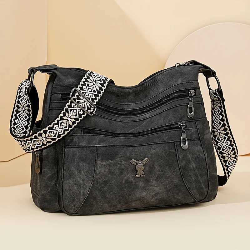 Vintage 1950s Womens PU Shoulder Bag Bohemian Style with Adjustable Strap Perfect for Casual Dressy Outfits Shop NowT251215