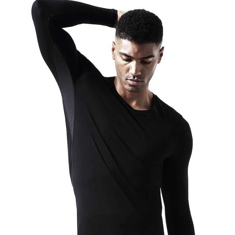 Mens thin modal long Johns basic low-neck V-neck form-fitting single-piece base layer thermal underwear and top G251215