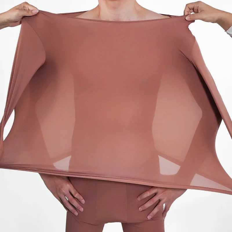 1pc Mens Ultrathin Thermal Underwear Plus Size Constant Temperature Seamless Long Sleeve High elasticity Bottom Tops 40-100kg G2512151