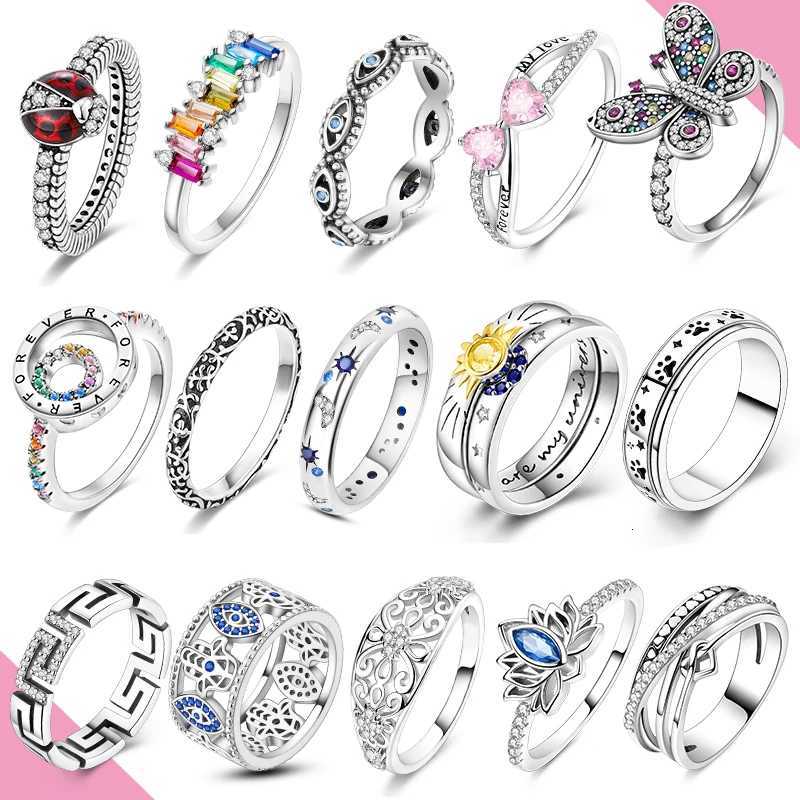 Original 925 Silver Ring For Woman Star Sun Butterfly Zircon For Engagement Weddling Party Fashion Jewelry M251215