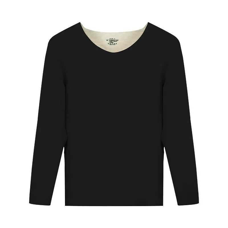 Traceless thermal underwear mens fleece thickened winter cold resistant long-sleeved backing wool thermal shirt men G251215