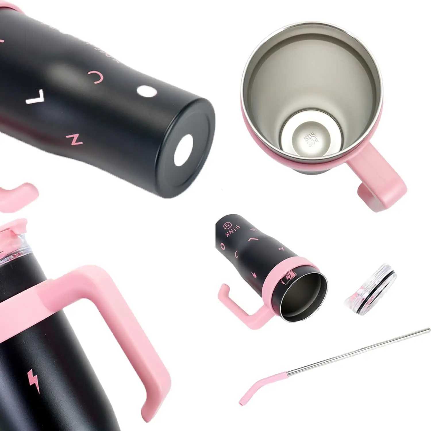 1200ML Stainless Steel Vacuum Insulated Tumbler Large-capacity Water Bottle Thermos Straw Cup Outdoor Travel Drinkware Kettle H251215