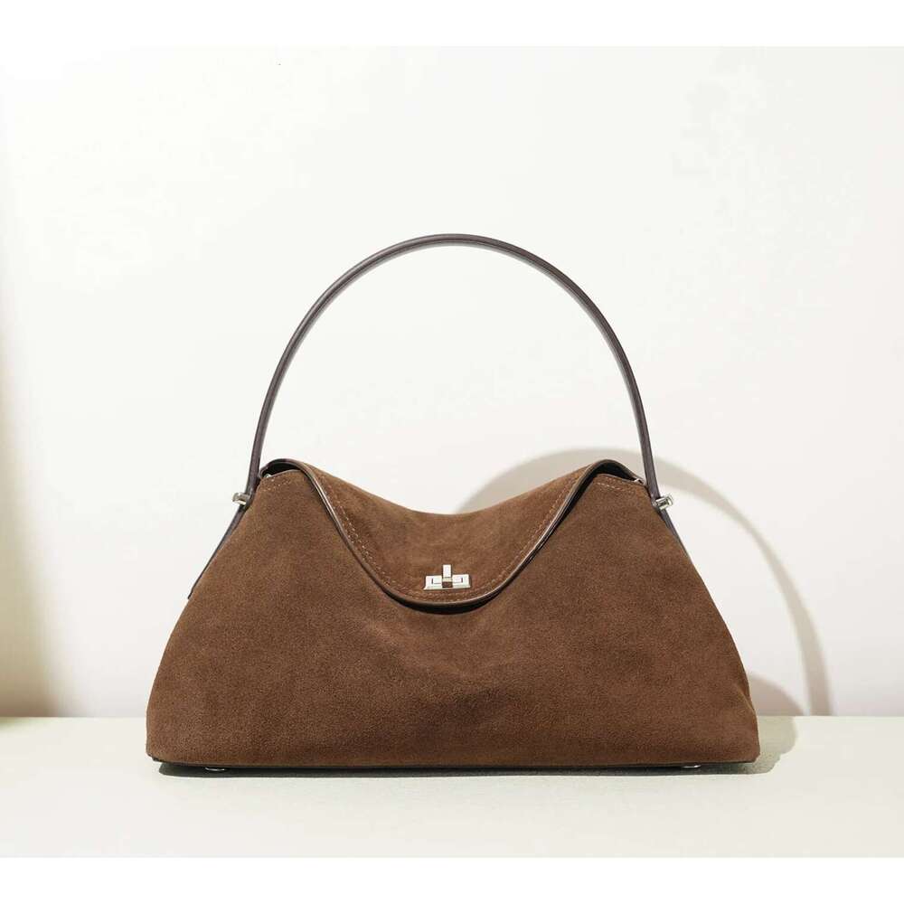 All New Mirror Quality Designer Tote Bag Large Capacity Suede Hobo Handbags for Women Quilted Shoulder Chain Bag Brown Purse