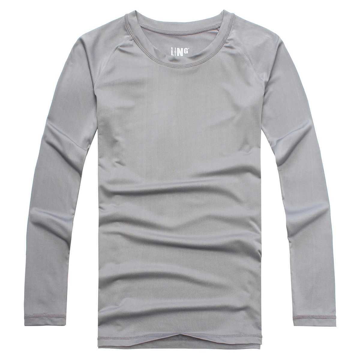 Men Long Sleeve Compression Under Base Layer T-Shirt Sport Fitness Underwear Tops Undershirts Warm Elastic Long Johns Inner Wear G251215