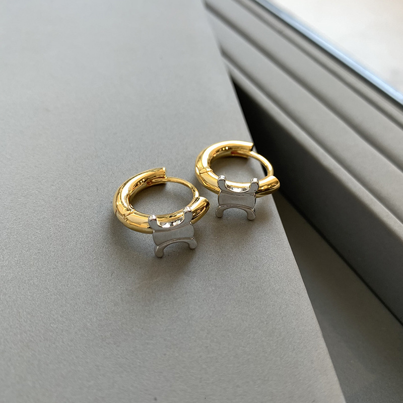 Designer Earrings Retro Metal Color Block Women's Earrings Niche Design High-end Fashion Accessories 2025 New Luxury Jewelry